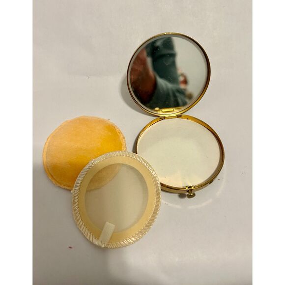 Antique Velvet Clutch Purse with Jeweled Detail and Beauty Accessories - Picture 10 of 16